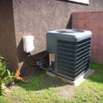 Air conditioner outside of house