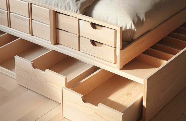 Drewniane łóżka bukowe z pojemnikiem – praktyczny wybór do każdej sypialni
