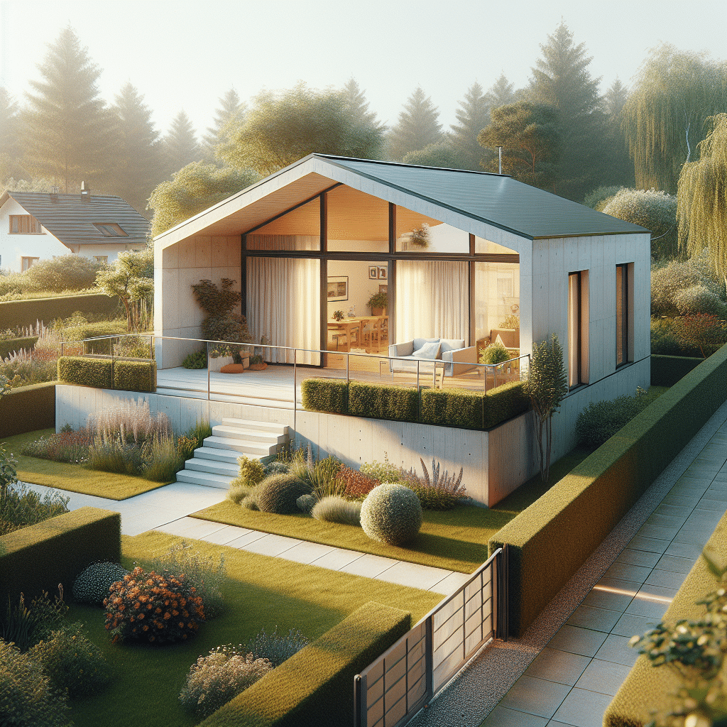 domek letniskowy z płaskim dachem