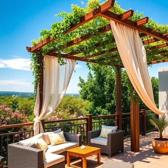 pergola na tarasie