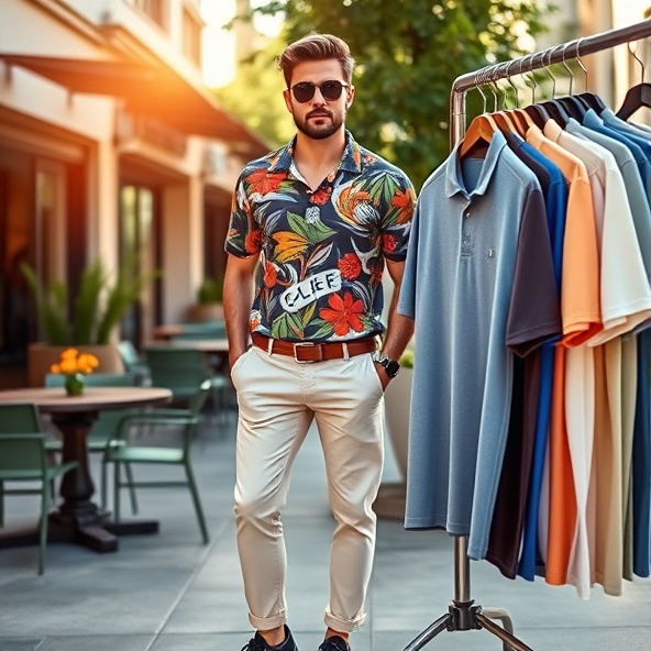 polo męskie z nadrukiem