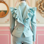 marynarka vintage z falbankami