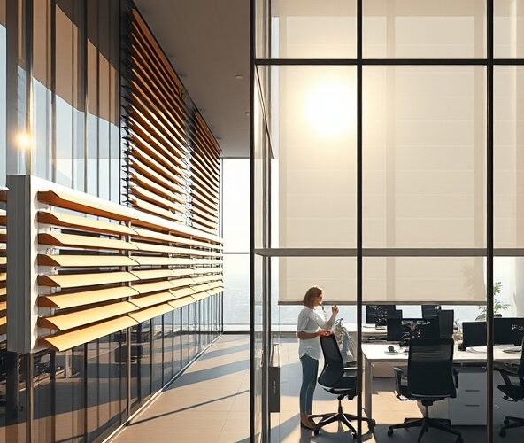Jak dobrać żaluzje fasadowe ukośne do biura południowego?