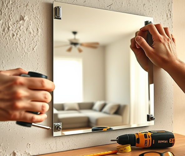 Jak zamocować haczyki metalowe do zawieszania lustra na płycie g-k?