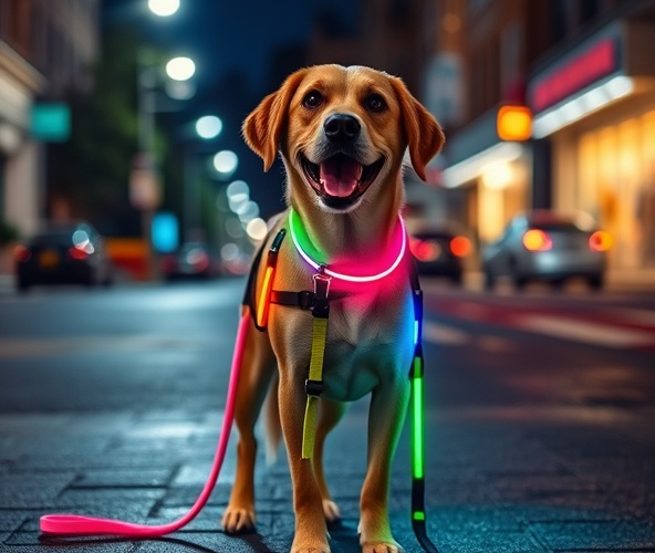Jakie kolorowe smycze najlepiej zwiększają widoczność psa po zmroku?