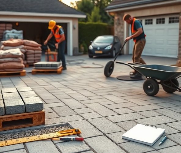 Jaki cennik kompleksowego ułożenia kostki brukowej za 50 m² podjazdu?