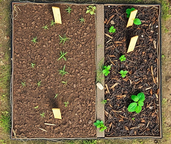 Jaka grubość mulczowania terenu na działce ograniczy chwasty bez podlewania?