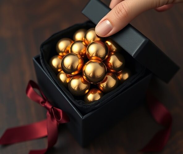 Jak zapakować złote Neocube (kulki magnetyczne), aby prezent wyglądał elegancko?