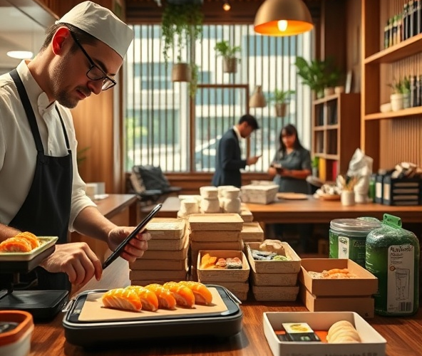 Jak sushi Klaudyn ogranicza marnowanie przy zamówieniach?