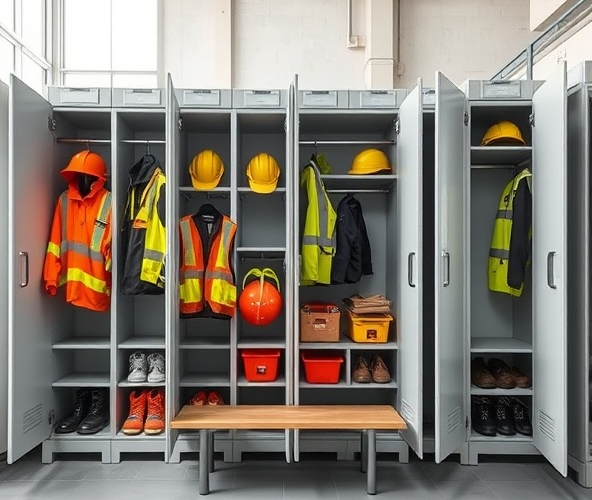 Jaką szafę ubraniową BHP wybrać, aby zmieścić odzież ochronną dla małego zespołu?