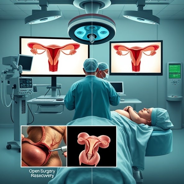 usunięcie trzonu macicy i jajowodów laparoskopia