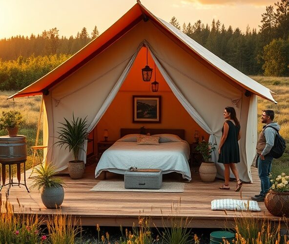 Które cechy ekologicznych namiotów glampingowych poprawią opinie gości?