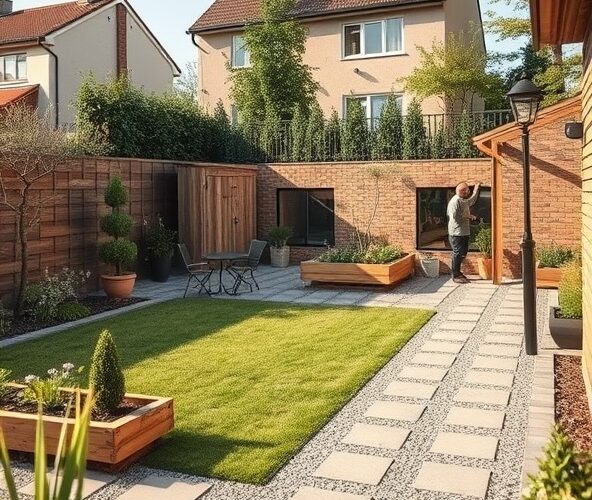 Co obejmuje zakładanie ogrodu 100 m² w Książenicach za 15 000 zł?