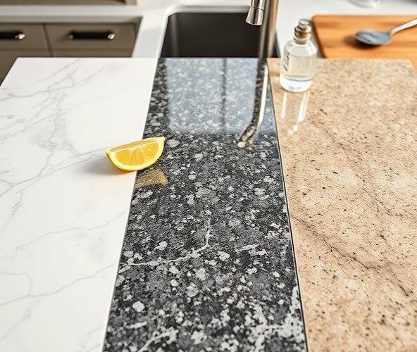 Który kamienny blat kuchenny lepiej zniesie kwasy?