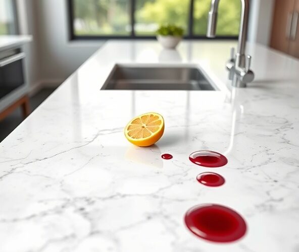 Który kamienny blat kuchenny lepiej zniesie kwasy?