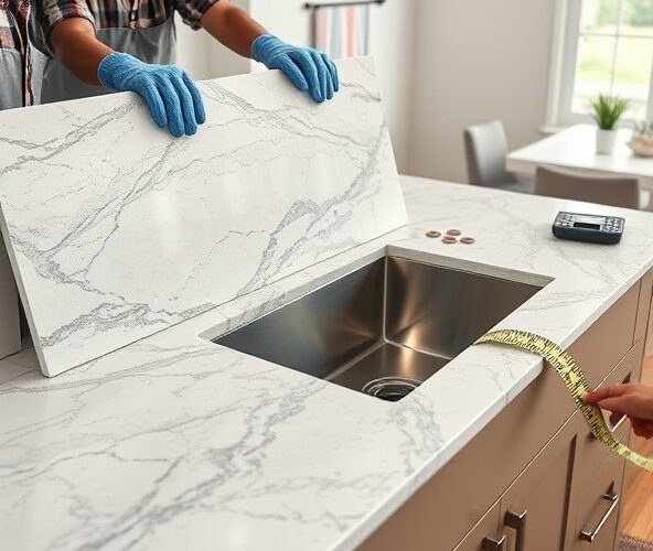 Ile kosztuje montaż blatu kuchennego z kamienia z wycięciem na zlew?