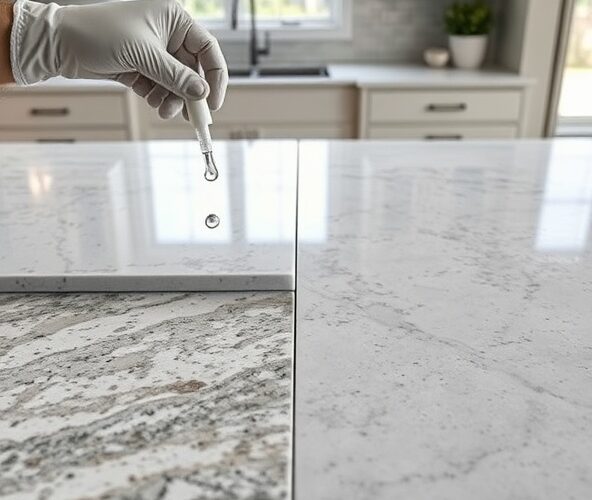 Który kamienny blat kuchenny lepiej zniesie kwasy?