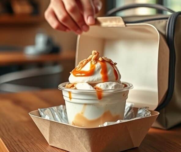 Jak opakować deser lodowy na wynos, by nie stracił konsystencji?