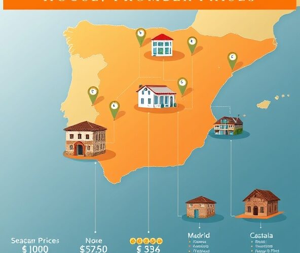 Jak porównać ceny domów na sprzedaż w Hiszpanii między regionami?