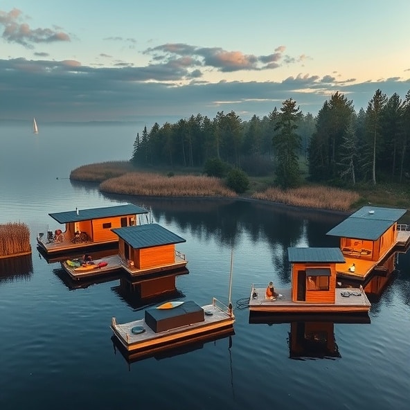 domy na wodzie wynajem mazury