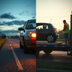 jazda samochodem na flaku