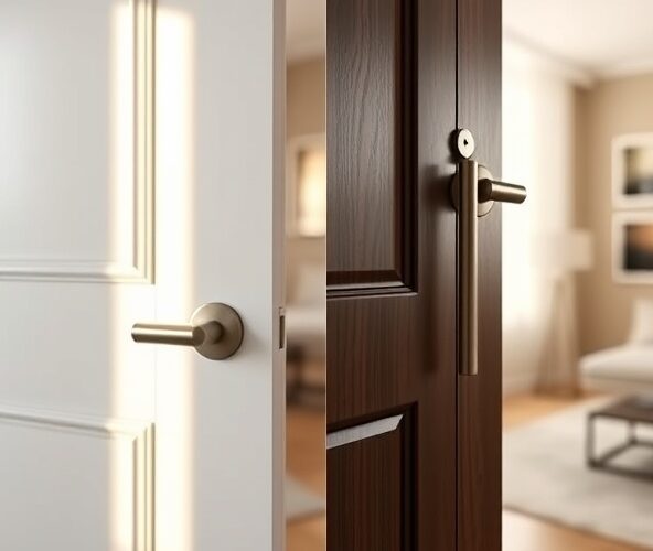 Czy klamki niklowane poprawią odbiór drzwi na zdjęciach ogłoszenia?