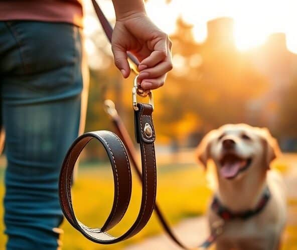 Czy zdjęcia krótkich smyczy z psem na spacerze sprzedają lepiej?
