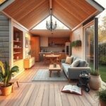 mały domek z tarasem