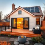 mały domek z tarasem