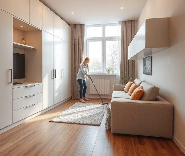 Czy meble na wymiar Końskie z ukrytymi schowkami ułatwią sprzątanie?