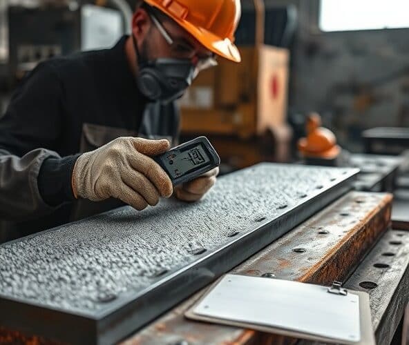 Jak właściciel sprawdzi zgodność piaskowania metalu przed odbiorem?
