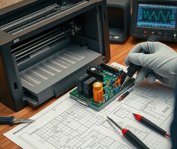 Jak odczytać schemat drukarki laserowej, by naprawić zasilacz?