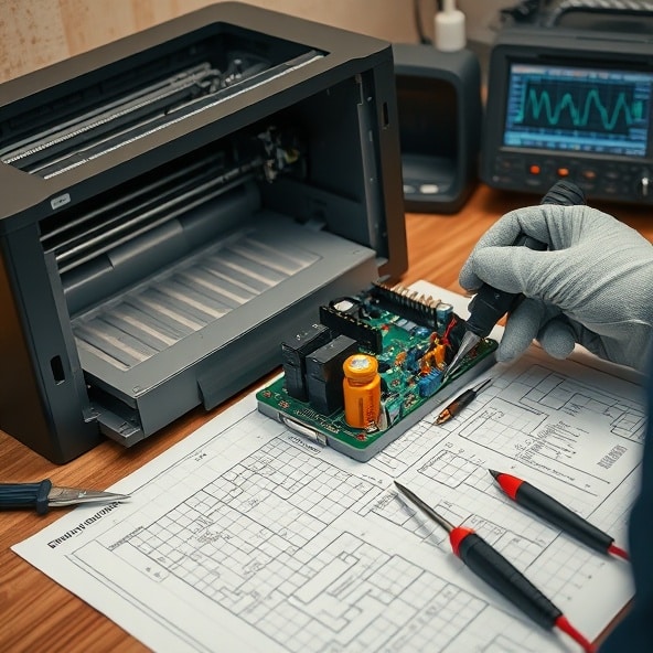 schemat drukarki laserowej