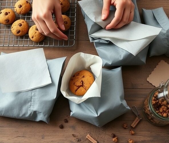 Jak pakować ciastka w torebki papierowe szare bez zawilgocenia?