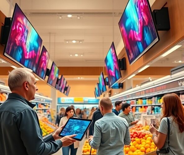 Jak wdrożyć ekrany digital signage w sklepie spożywczym bez działu IT?