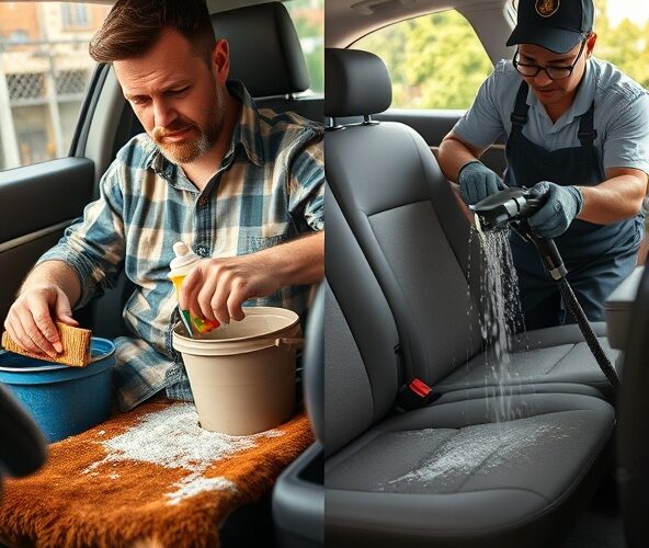 Czy mycie tapicerek samochodowych samemu opłaca się przy silnych zabrudzeniach?