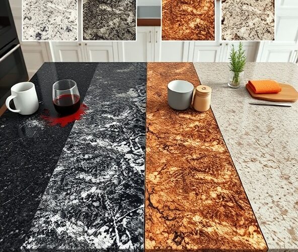 Jaki kolor i rodzaj blatu kuchennego z granitu wybrać, by ukryć zabrudzenia i zarysowania?