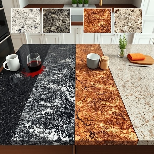 blat kuchenny z granitu