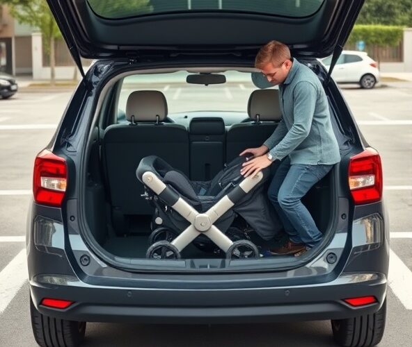 Cybex Beezy 20: złożony bez demontażu zmieści się w Polo?