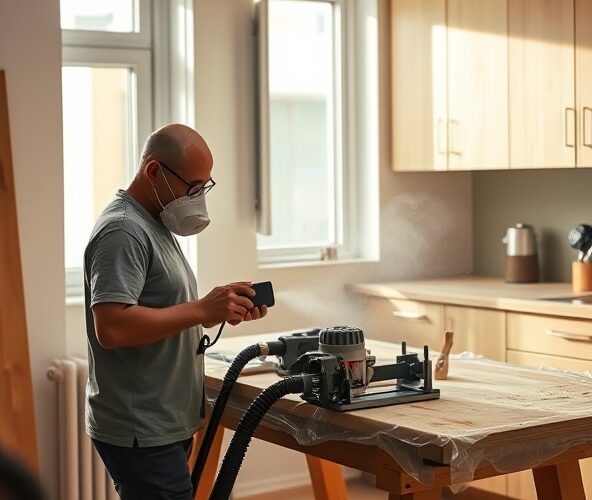 Jak ograniczyć pył przy frezowaniu frontów meblowych w mieszkaniu?