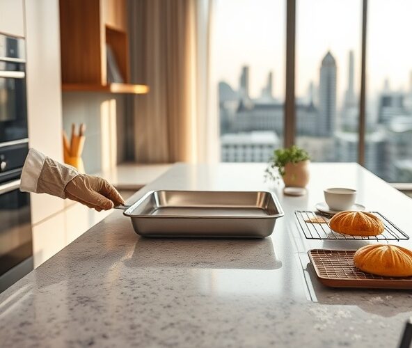 Czy blaty z konglomeratu w Warszawie wytrzymają kuchnię z pieczeniem i gorącymi blachami?