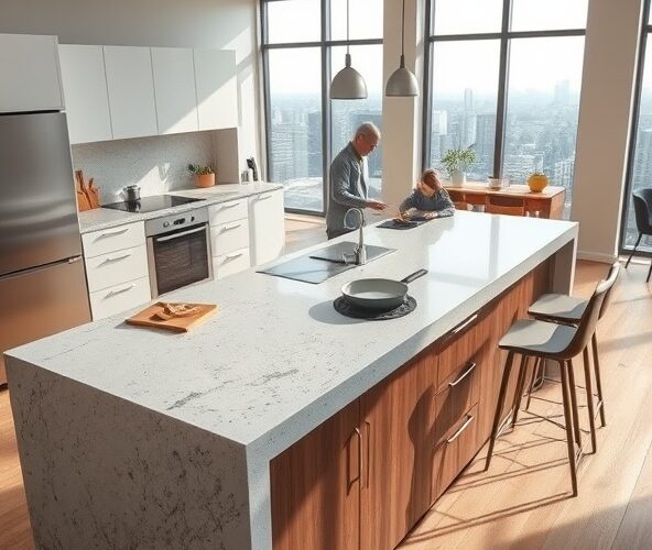 Jak wybrać trwałe blaty z konglomeratu w Warszawie do intensywnie używanej kuchni z wyspą?