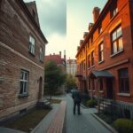 elewacje domów łódź