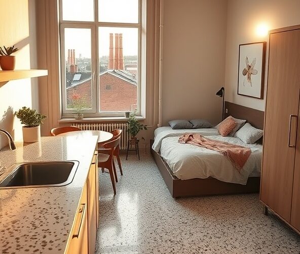 Czy lastryko Łódź na podłogi i blaty podniesie stawkę najmu kawalerki?