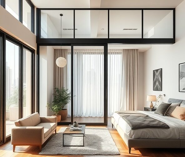 Czy nowoczesna ścianka loftowa cienkoprofilowa między salonem a sypialnią realnie zwiększy wartość mieszkania na rynku wtórnym?