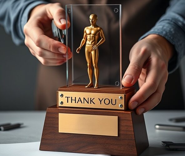 Jak zamówić statuetkę podziękowanie z imieniem i logiem bez błędów?