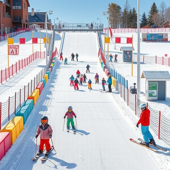 stok do nauki jazdy na nartach dla dzieci