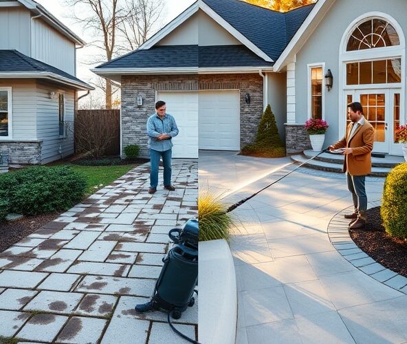 Jak usuwanie plam oleju z kostki brukowej wpływa na cenę sprzedaży domu?